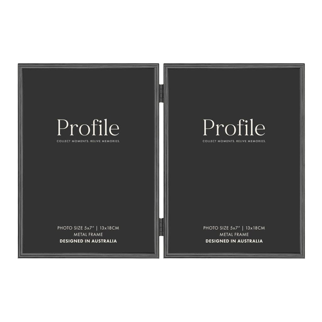 Habitat Black Hinged Metal Photo Frame 5x7in (2)V from our Metal Photo Frames collection by Profile Products Australia