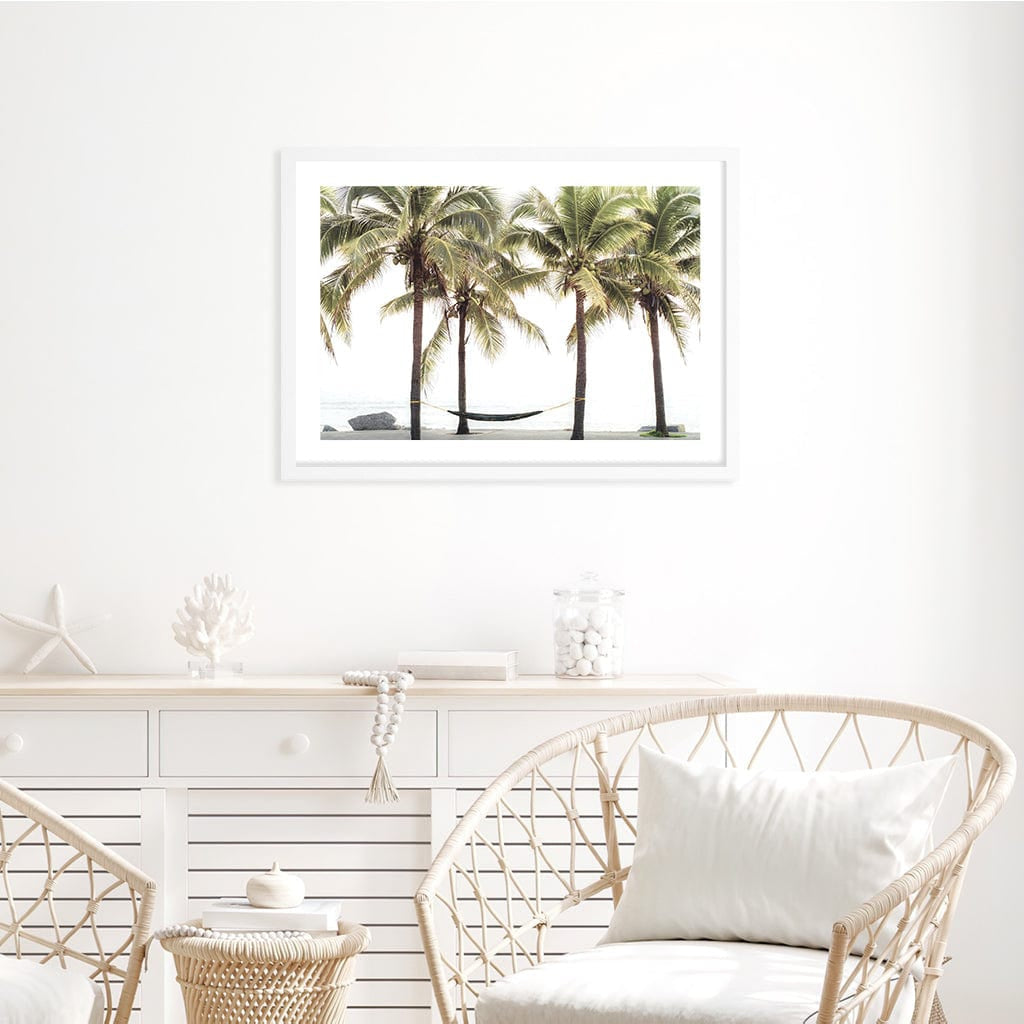 Hammock and Palms Wall Art Print from our Australian Made Framed Wall Art, Prints & Posters collection by Profile Products Australia