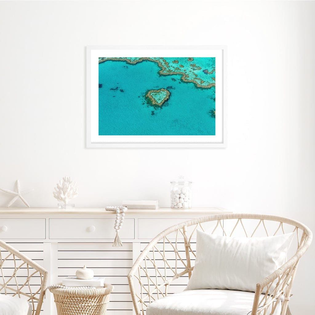 Heart Reef Wall Art Print from our Australian Made Framed Wall Art, Prints & Posters collection by Profile Products Australia