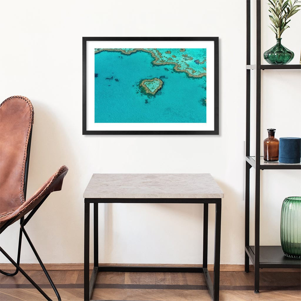 Heart Reef Wall Art Print from our Australian Made Framed Wall Art, Prints & Posters collection by Profile Products Australia