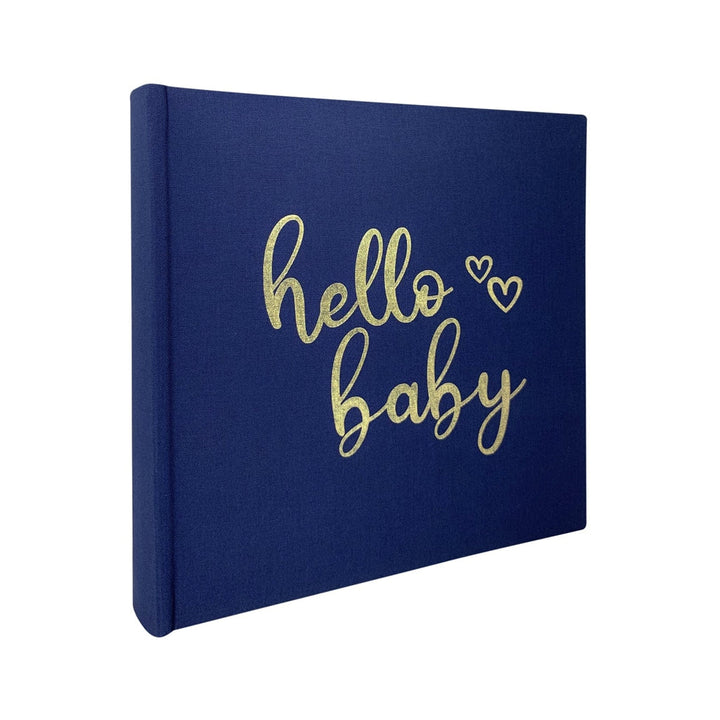 Hello Baby Navy Slip-In Photo Album from our Photo Albums collection by Profile Products Australia