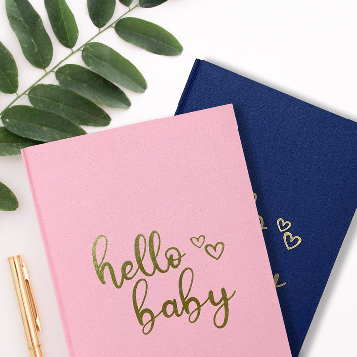 Hello Baby Pink Slip-In Photo Album from our Photo Albums collection by Profile Products Australia