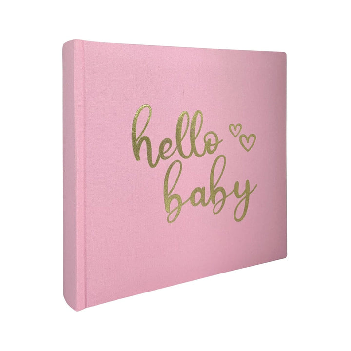 Hello Baby Pink Slip-In Photo Album from our Photo Albums collection by Profile Products Australia