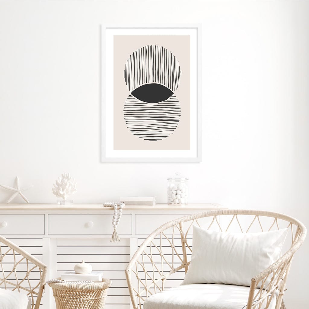 Intersecting Circle Lines Wall Art Print from our Australian Made Framed Wall Art, Prints & Posters collection by Profile Products Australia