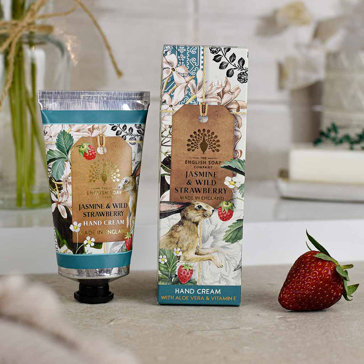 Jasmine & Wild Strawberry Hand Cream 75ml from our Hand Cream collection by The English Soap Company