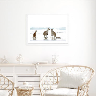 Kangaroo Beach Wall Art Print from our Australian Made Framed Wall Art, Prints & Posters collection by Profile Products Australia