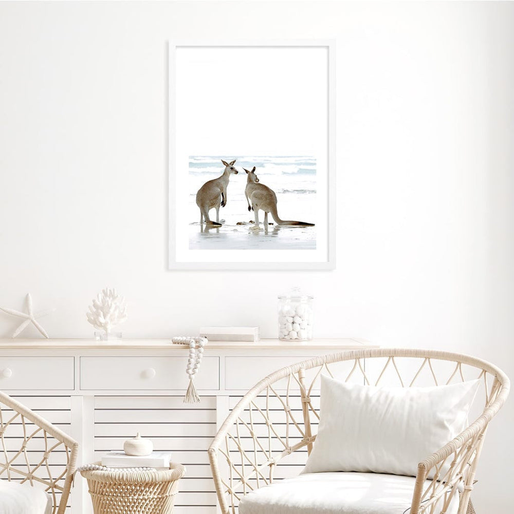 Kangaroo Couple Wall Art Print from our Australian Made Framed Wall Art, Prints & Posters collection by Profile Products Australia