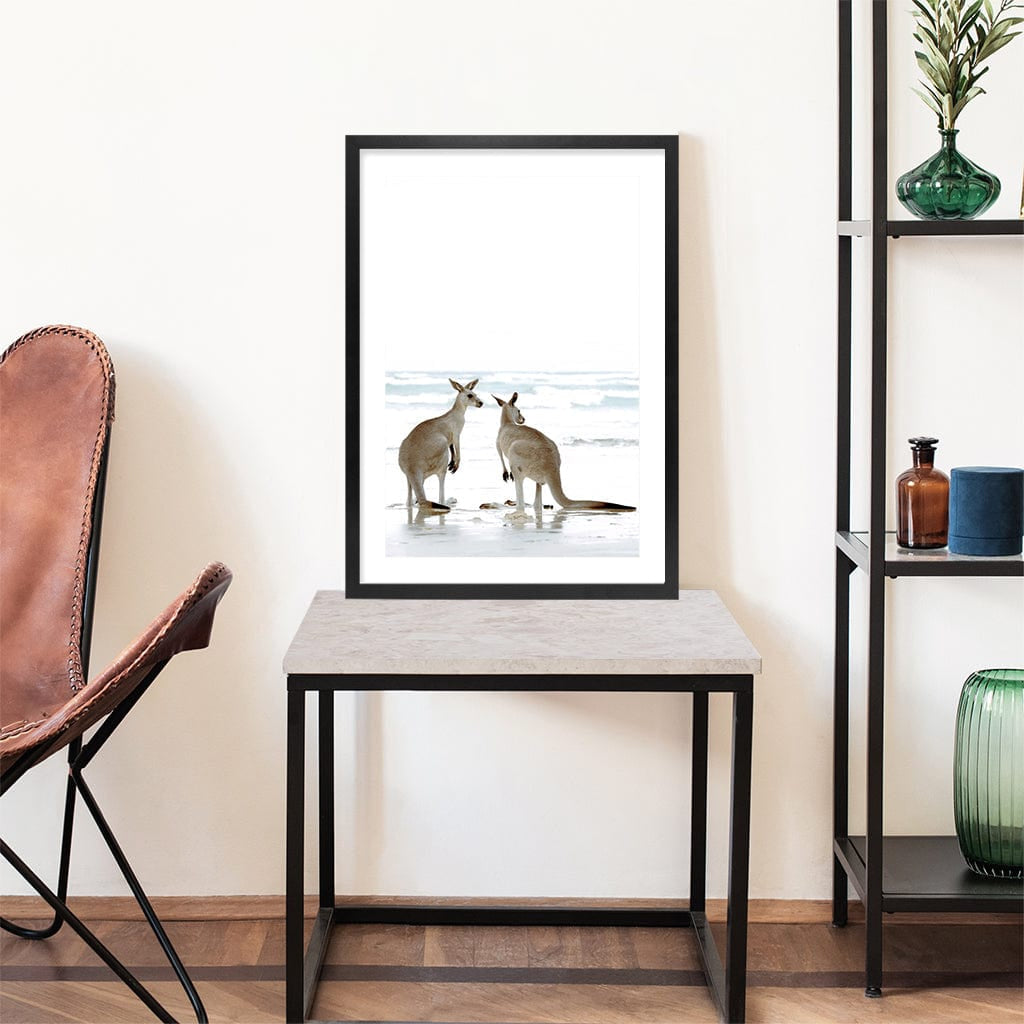 Kangaroo Couple Wall Art Print from our Australian Made Framed Wall Art, Prints & Posters collection by Profile Products Australia