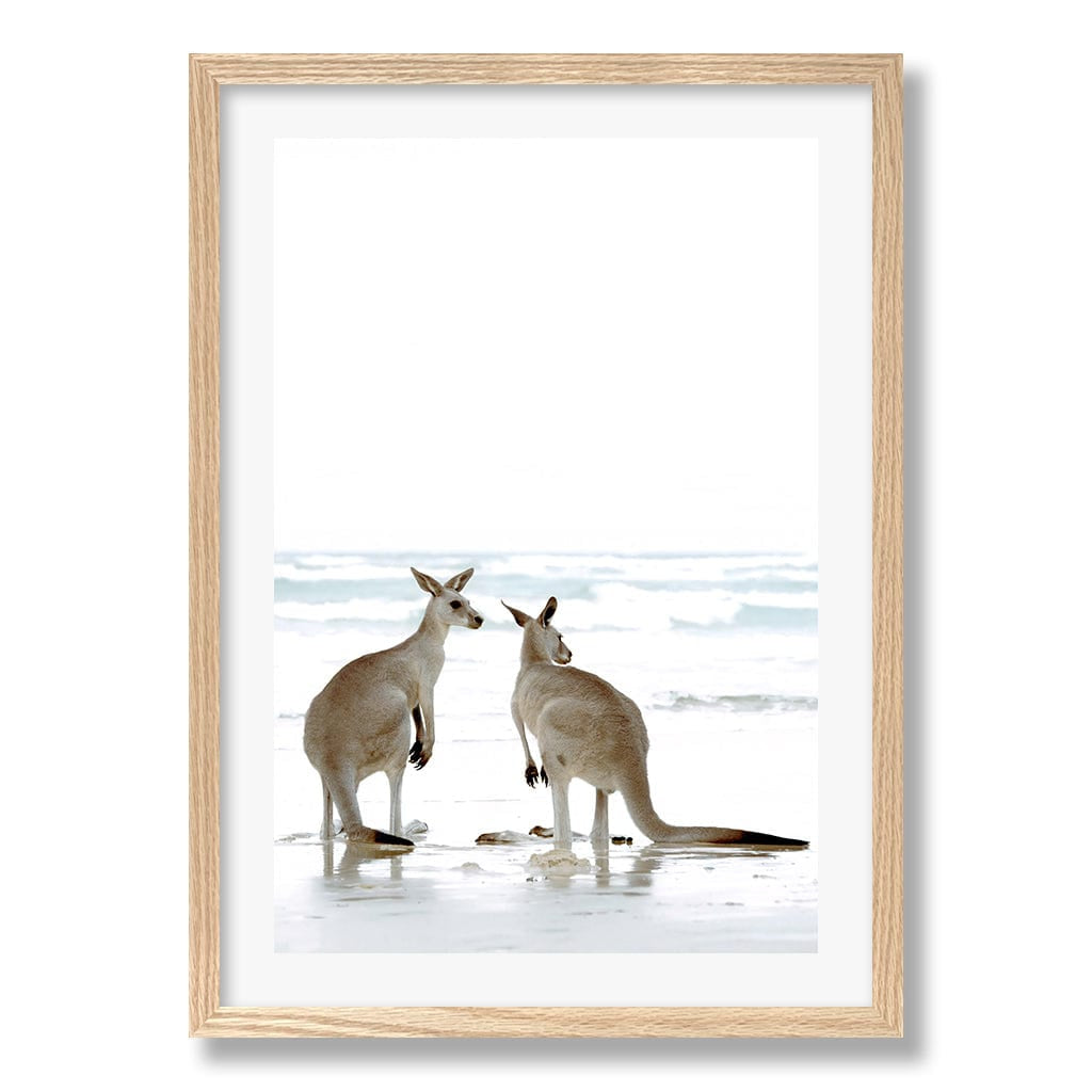 Kangaroo Couple Wall Art Print from our Australian Made Framed Wall Art, Prints & Posters collection by Profile Products Australia