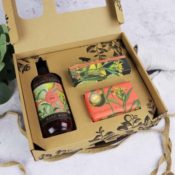 Kew Gardens Bergamot and Ginger Essential Hand Care Gift Box from our Luxury Bar Soap collection by The English Soap Company