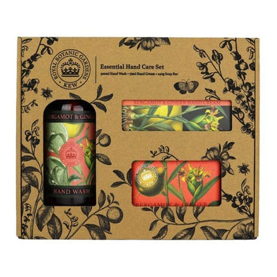 Kew Gardens Bergamot and Ginger Essential Hand Care Gift Box from our Luxury Bar Soap collection by The English Soap Company