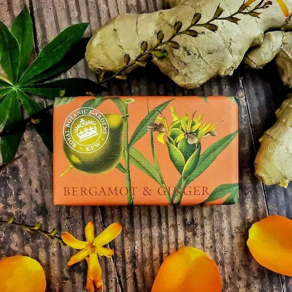 Kew Gardens Bergamot & Ginger Soap Bar from our Luxury Bar Soap collection by The English Soap Company