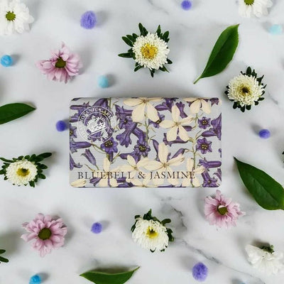 Kew Gardens Bluebell & Jasmine Soap Bar from our Luxury Bar Soap collection by The English Soap Company