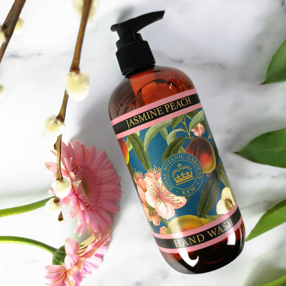 Kew Gardens Hand & Body Wash 500ml - Jasmine & Peach from our Liquid Hand & Body Soap collection by The English Soap Company