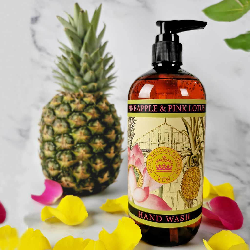 Kew Gardens Hand & Body Wash 500ml - Pineapple & Pink Lotus from our Liquid Hand & Body Soap collection by The English Soap Company