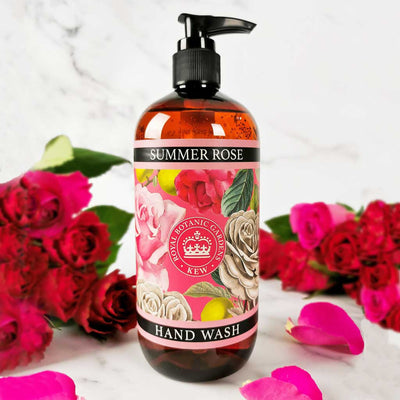 Kew Gardens Hand & Body Wash 500ml - Summer Rose from our Liquid Hand & Body Soap collection by The English Soap Company
