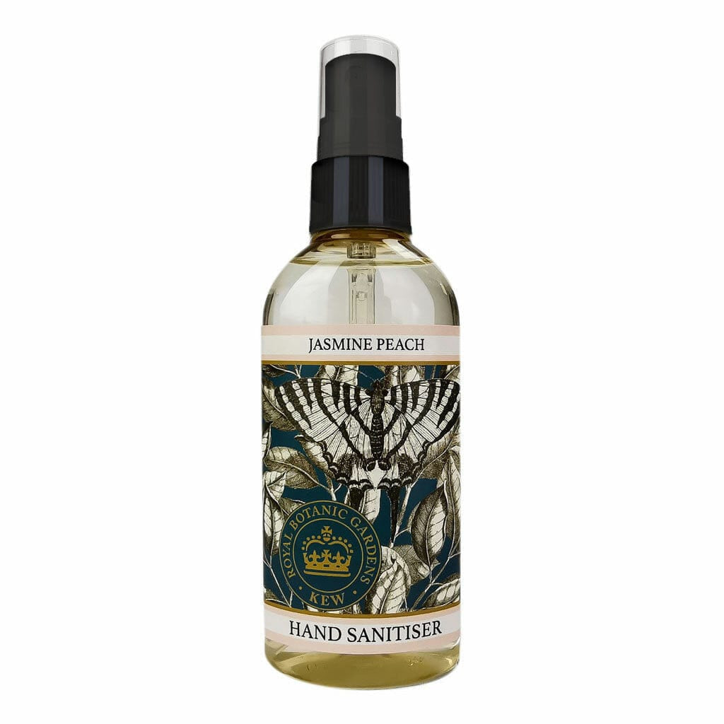 Kew Gardens Hand Sanitiser 100ml - Jasmine Peach from our Luxury Bar Soap collection by The English Soap Company