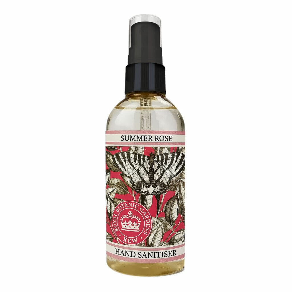Kew Gardens Hand Sanitiser 100ml - Summer Rose from our Luxury Bar Soap collection by The English Soap Company
