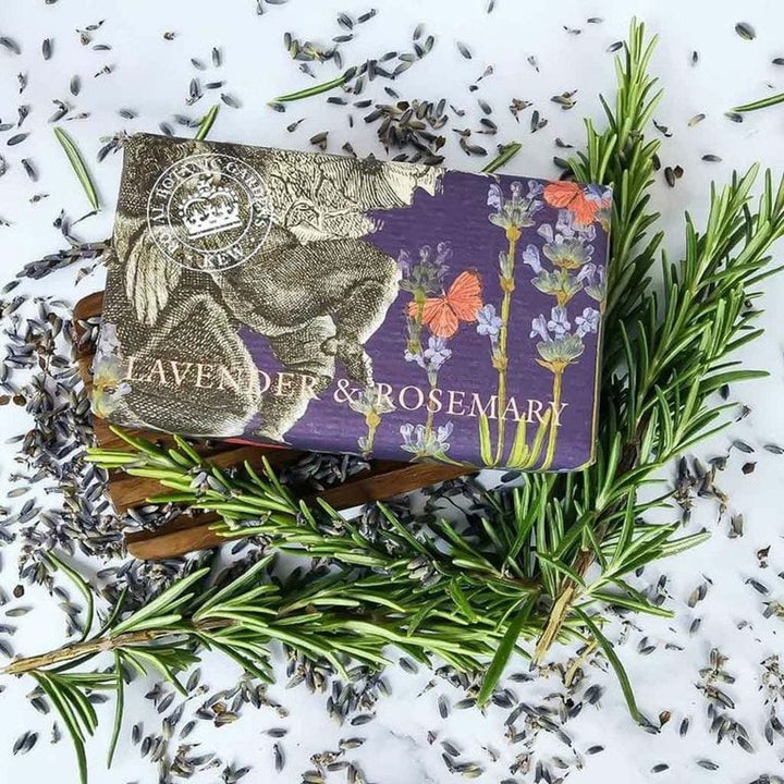 Kew Gardens Lavender & Rosemary 240g Soap Bar from our Luxury Bar Soap collection by The English Soap Company