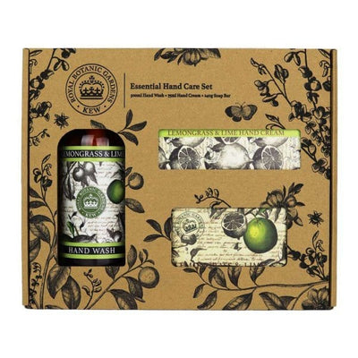 Kew Gardens Lemongrass & Lime Essential Hand Care Gift Box from our Luxury Bar Soap collection by The English Soap Company