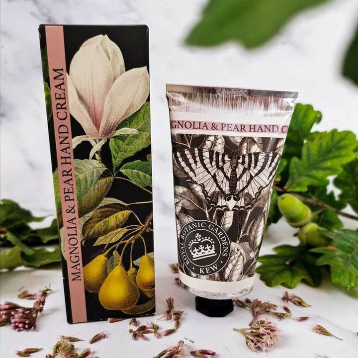 Kew Gardens Magnolia & Pear Hand Cream 75ml from our Hand Cream collection by The English Soap Company