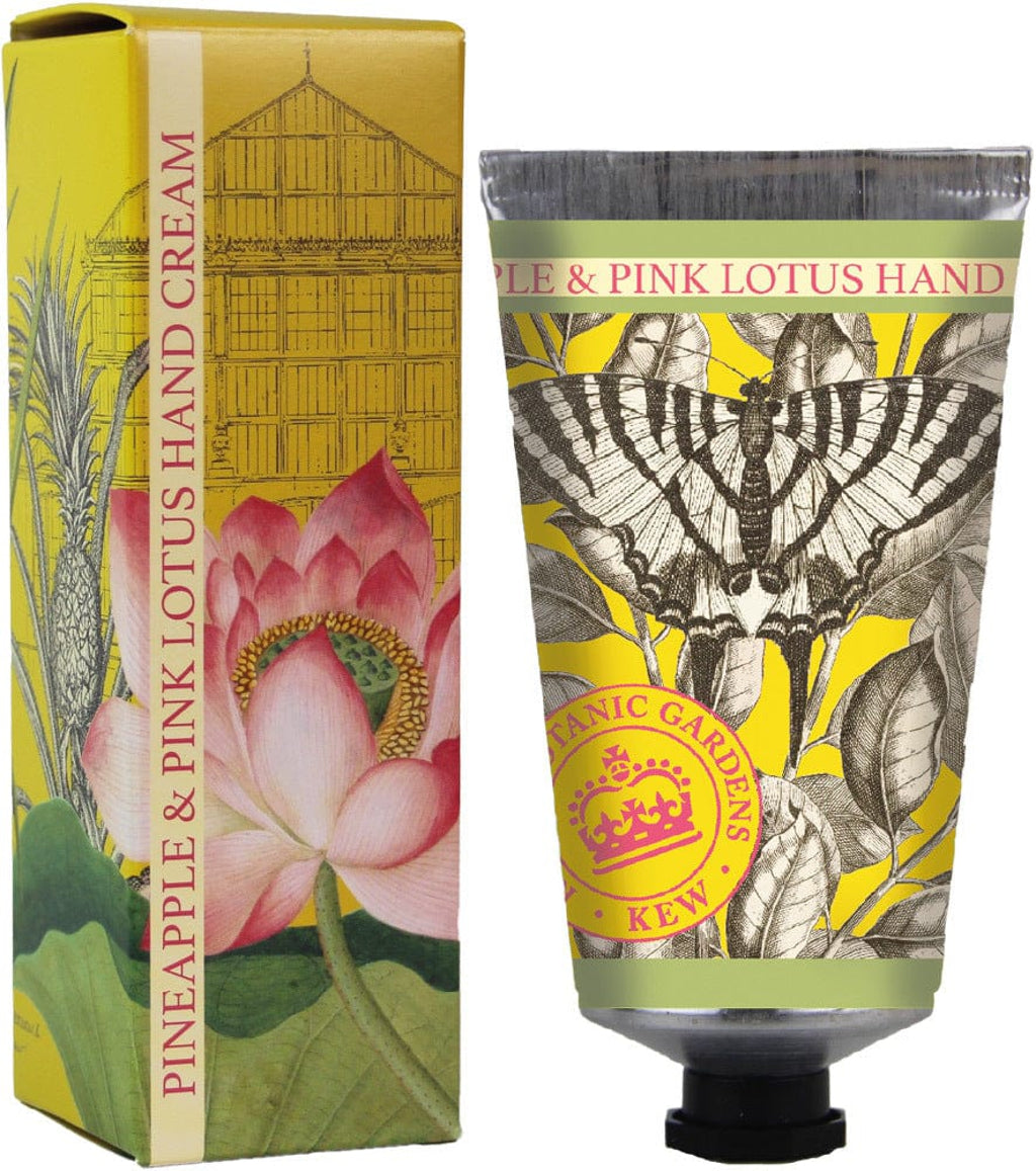 Kew Gardens Pineapple & Pink Lotus Hand Cream 75ml from our Hand Cream collection by The English Soap Company