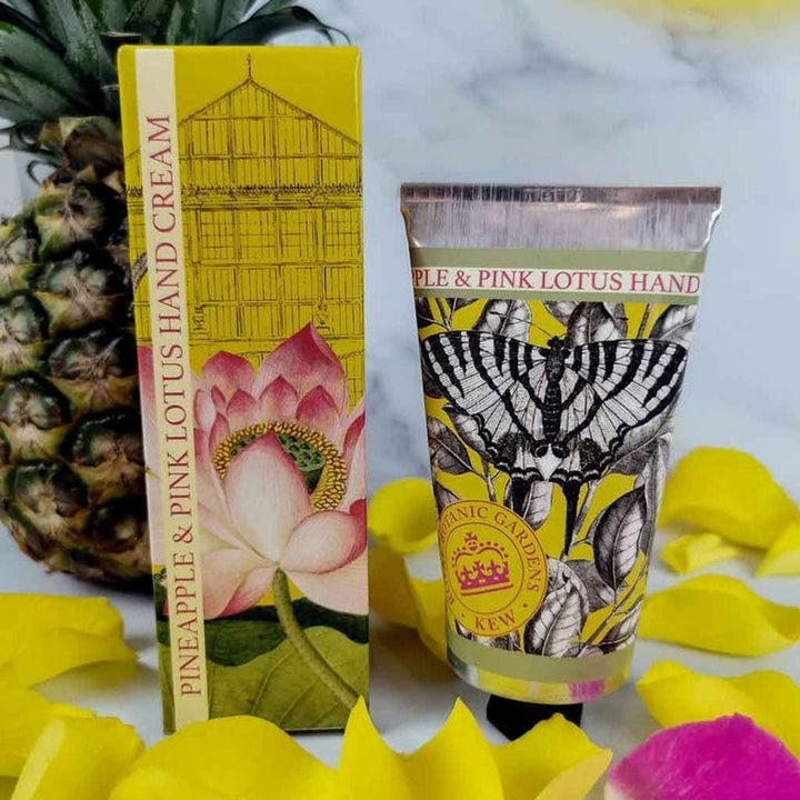 Kew Gardens Pineapple & Pink Lotus Hand Cream 75ml from our Hand Cream collection by The English Soap Company