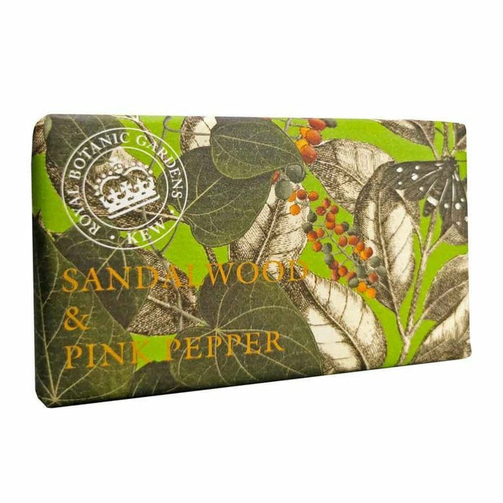 Kew Gardens Sandalwood & Pink Pepper 240g Soap Bar from our Luxury Bar Soap collection by The English Soap Company