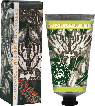 Kew Gardens Sandalwood & Pink Pepper Hand Cream 75ml from our Hand Cream collection by The English Soap Company