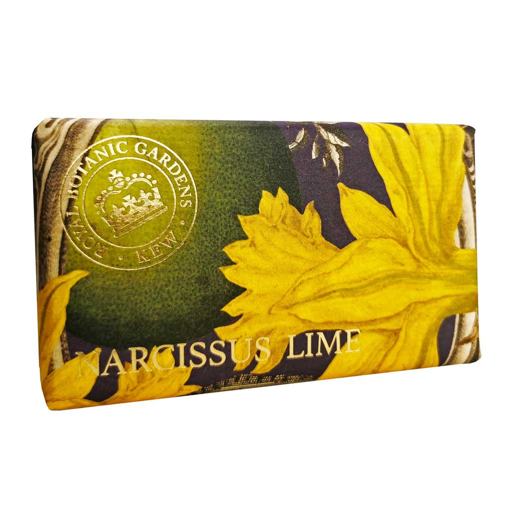 Kew Gardens Soap Bar Narcissus Lime from our Luxury Bar Soap collection by The English Soap Company