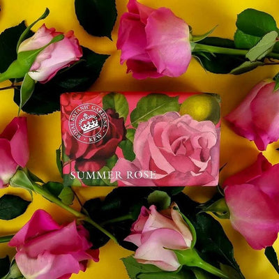 Kew Gardens Summer Rose 240g Soap Bar from our Luxury Bar Soap collection by The English Soap Company