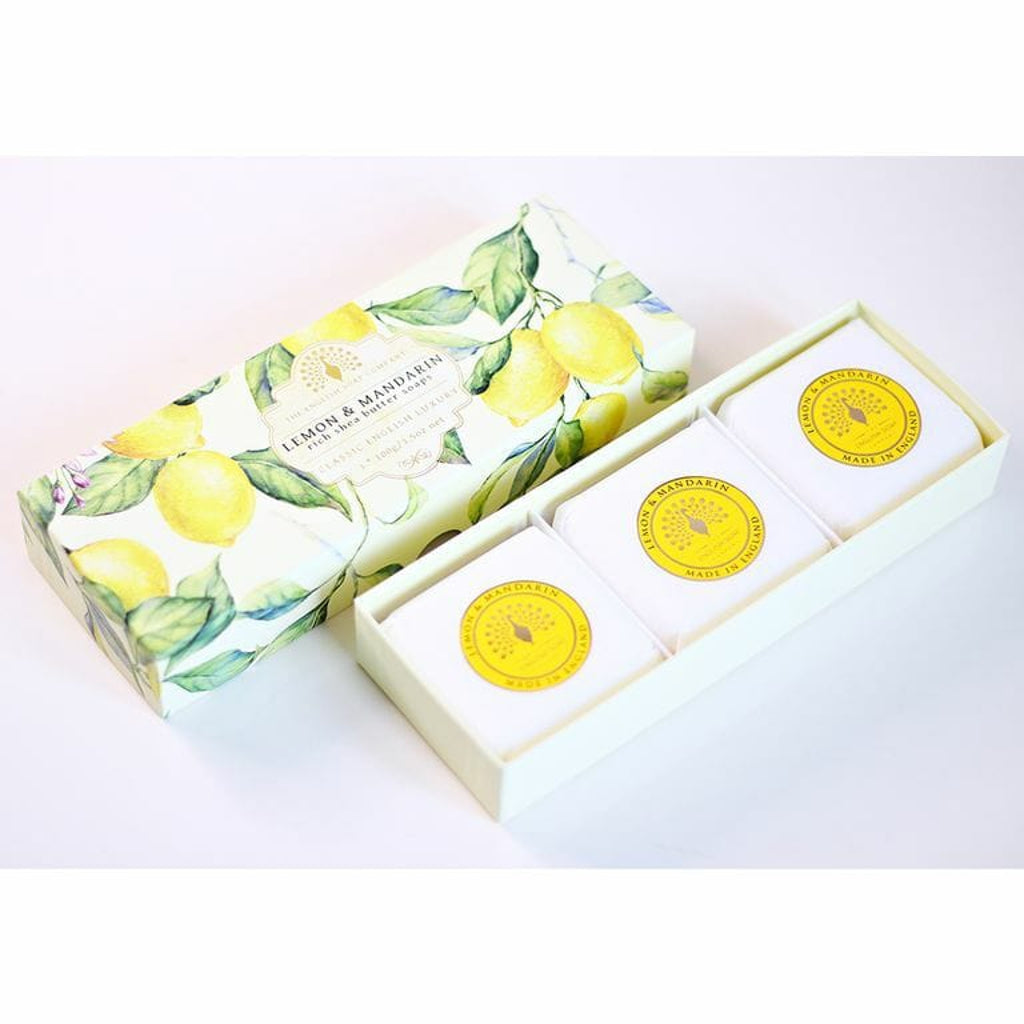 Lemon & Mandarin Soap 3x100g from our Luxury Bar Soap collection by The English Soap Company