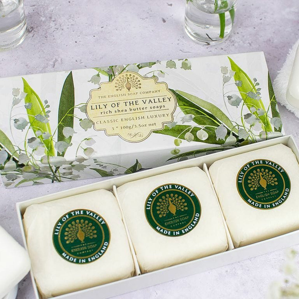 Lily Of The Valley Soap 3x100g from our Luxury Bar Soap collection by The English Soap Company
