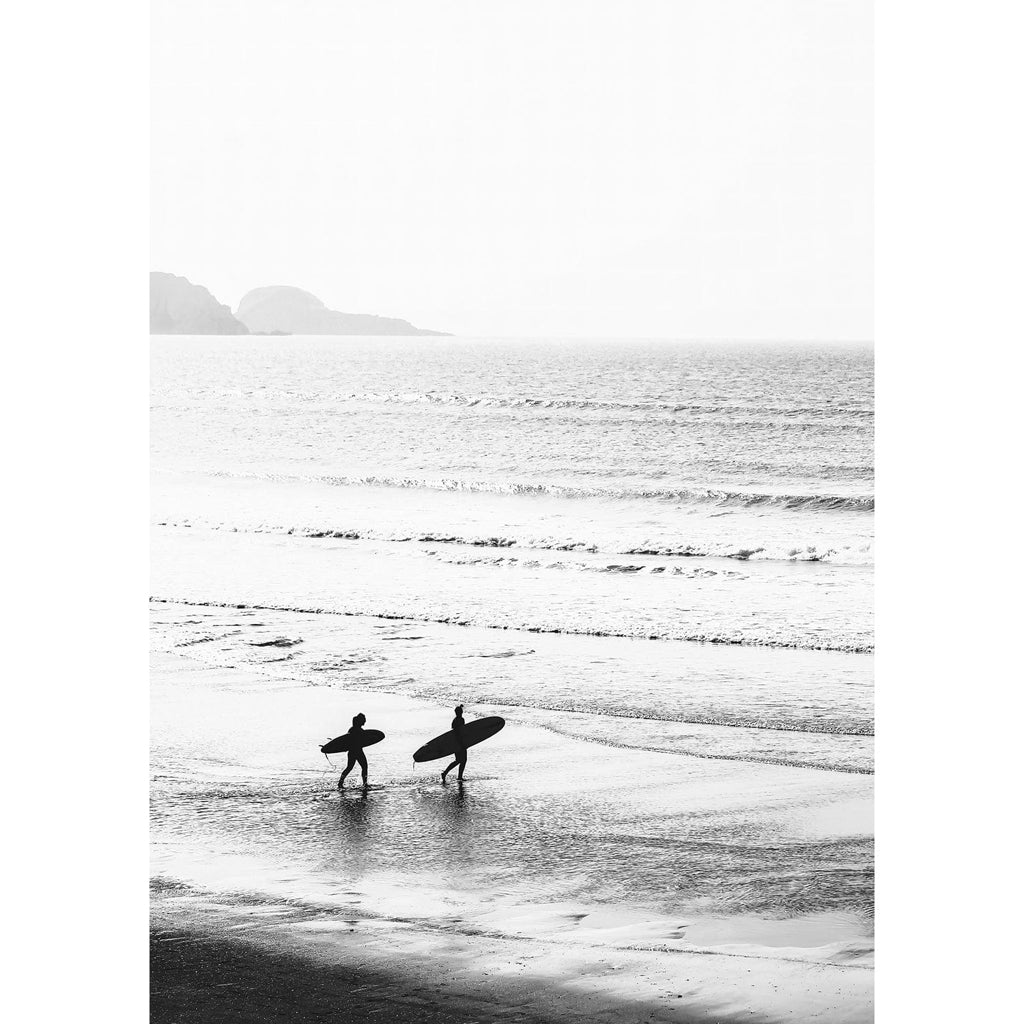 Morning Surf B&W Wall Art Print from our Australian Made Framed Wall Art, Prints & Posters collection by Profile Products Australia