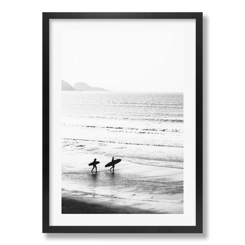 Morning Surf B&W Wall Art Print from our Australian Made Framed Wall Art, Prints & Posters collection by Profile Products Australia