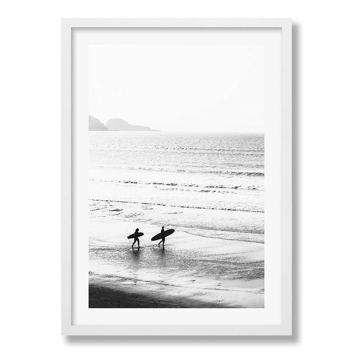 Morning Surf B&W Wall Art Print from our Australian Made Framed Wall Art, Prints & Posters collection by Profile Products Australia