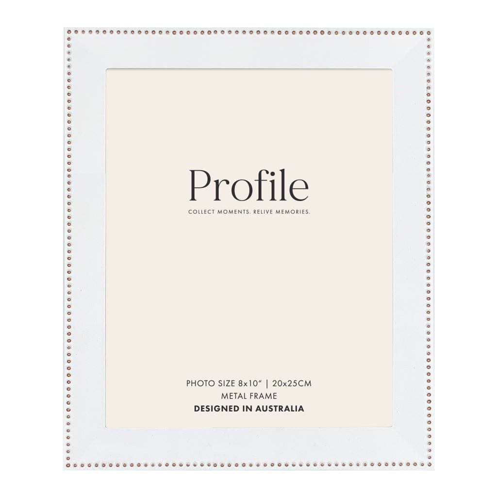 Noble White Rose Gold Metal Photo Frame 8x10in (20x25cm) from our Metal Photo Frames collection by Profile Products Australia