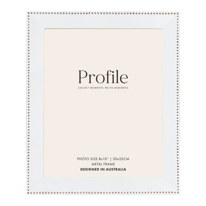 Noble White Rose Gold Metal Photo Frame 8x10in (20x25cm) from our Metal Photo Frames collection by Profile Products Australia