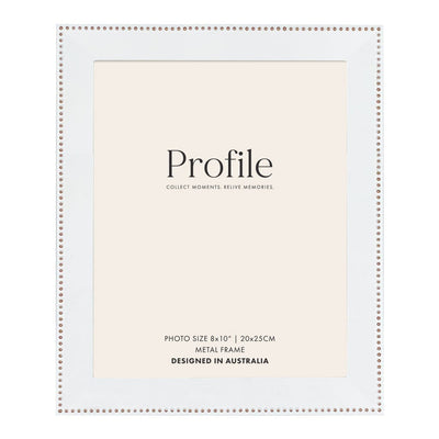 Noble White Rose Gold Metal Photo Frame 8x10in (20x25cm) from our Metal Photo Frames collection by Profile Products Australia