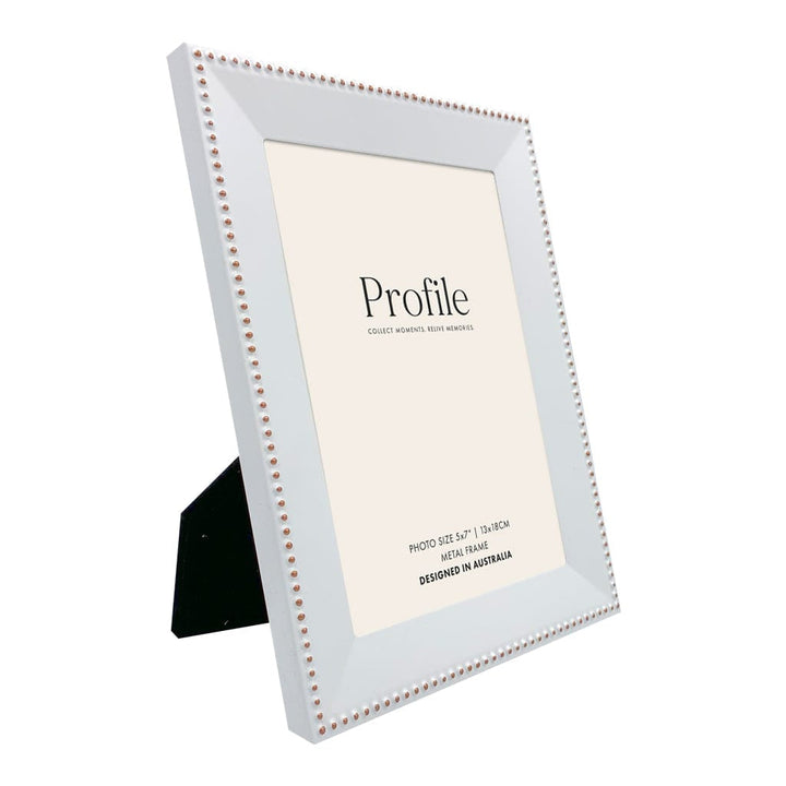 Noble White Rose Gold Metal Photo Frame from our Metal Photo Frames collection by Profile Products Australia