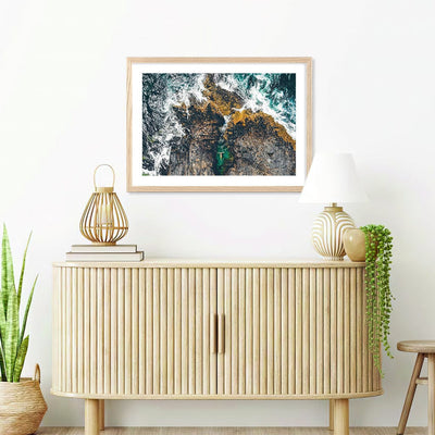 Noosa Rock Pool Wall Art Print from our Australian Made Framed Wall Art, Prints & Posters collection by Profile Products Australia