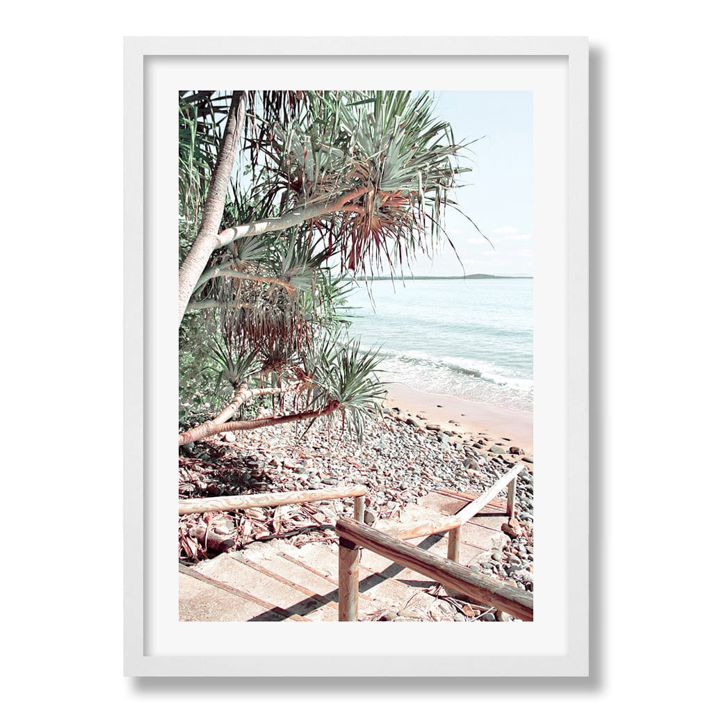 Noosaville Beach Stairs Wall Art Print from our Australian Made Framed Wall Art, Prints & Posters collection by Profile Products Australia