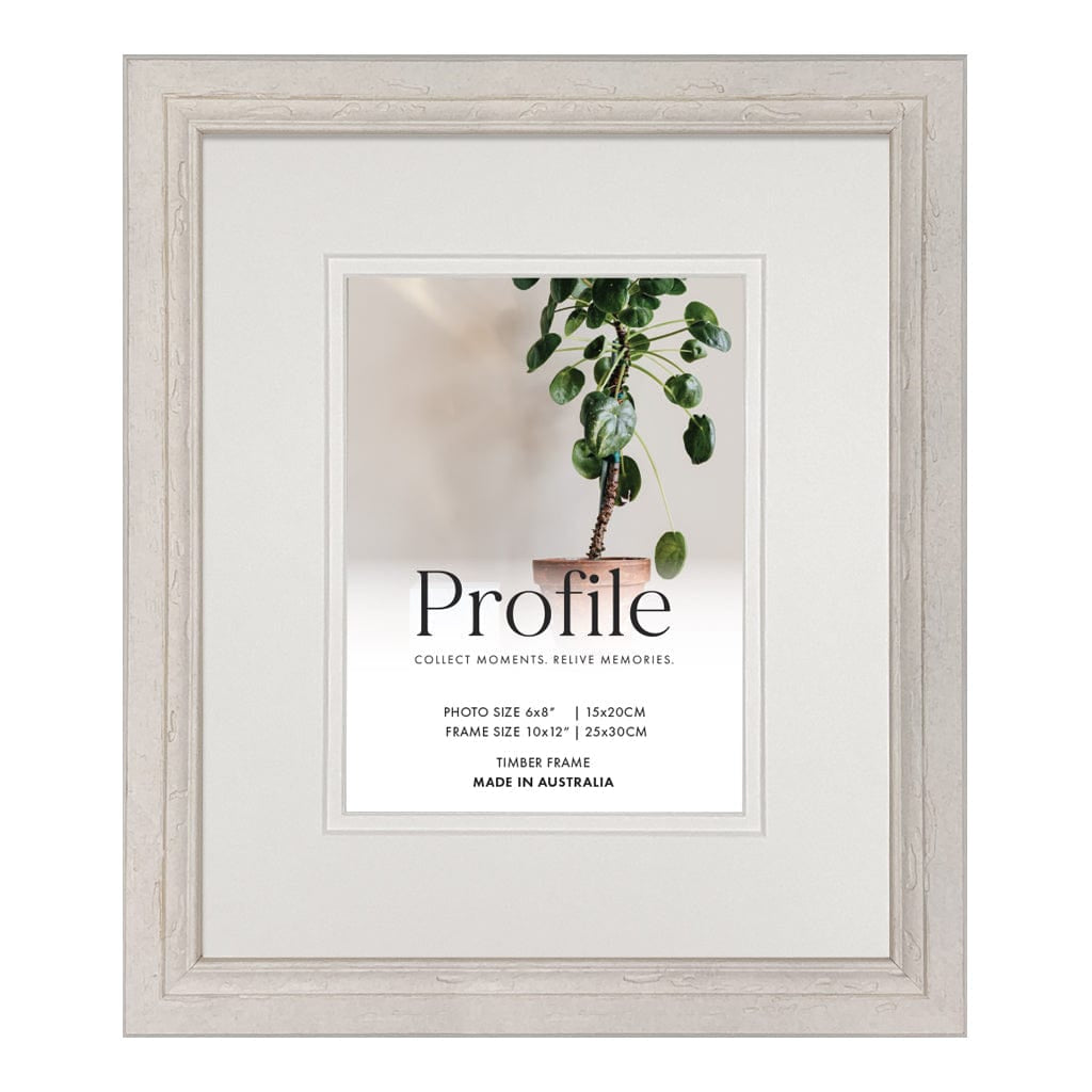 Oberon White Timber Photo Frame 10x12in (25x30cm) to suit 6x8in (15x20cm) image from our Picture Frames collection by Profile Products Australia