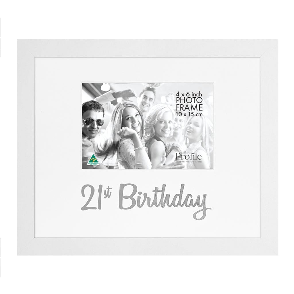 Occasion Photo Frame "21st Birthday" from our Australian Made Gift Occasion Picture Frames collection by Profile Products Australia