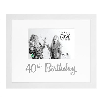Occasion Photo Frame "40th Birthday" from our Australian Made Gift Occasion Picture Frames collection by Profile Products Australia