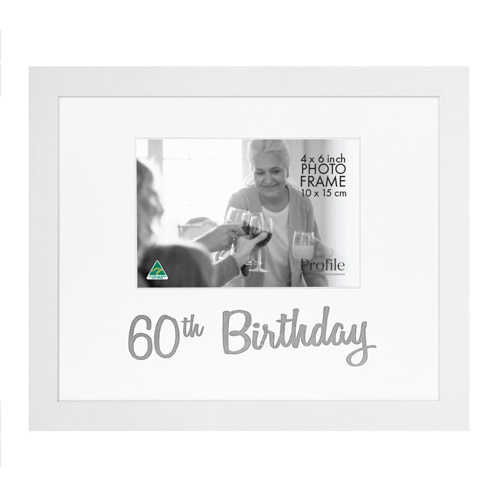 Occasion Photo Frame "60th Birthday" from our Australian Made Gift Occasion Picture Frames collection by Profile Products Australia