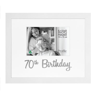 Occasion Photo Frame "70th Birthday" from our Australian Made Gift Occasion Picture Frames collection by Profile Products Australia