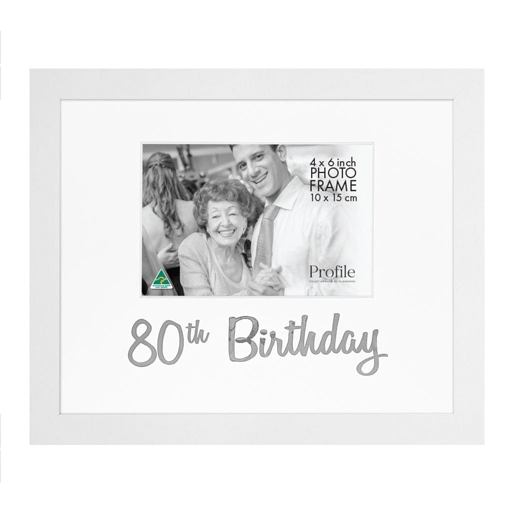 Occasion Photo Frame "80th Birthday" from our Australian Made Gift Occasion Picture Frames collection by Profile Products Australia