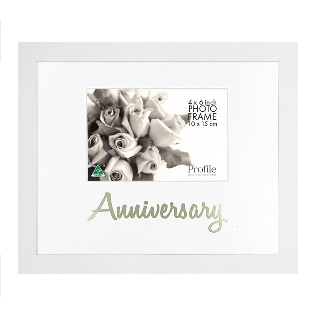 Occasion Photo Frame "Anniversary" - Gold from our Australian Made Gift Occasion Picture Frames collection by Profile Products Australia