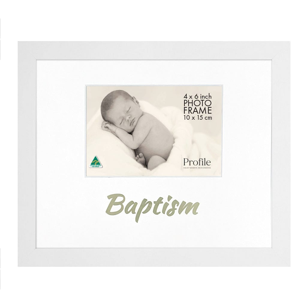 Occasion Photo Frame "Baptism" - Gold from our Australian Made Gift Occasion Picture Frames collection by Profile Products Australia
